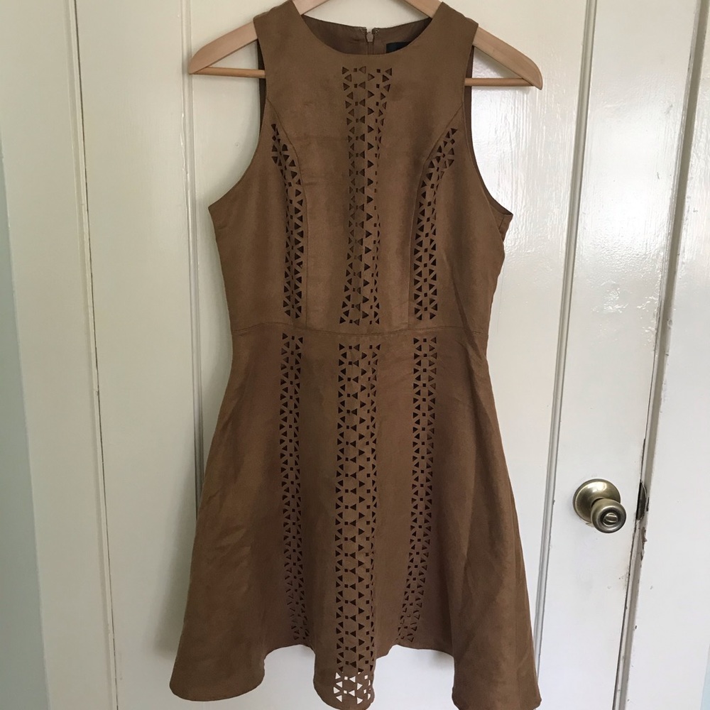 Massimo Suede Cutout Sleeveless Dress Size Small